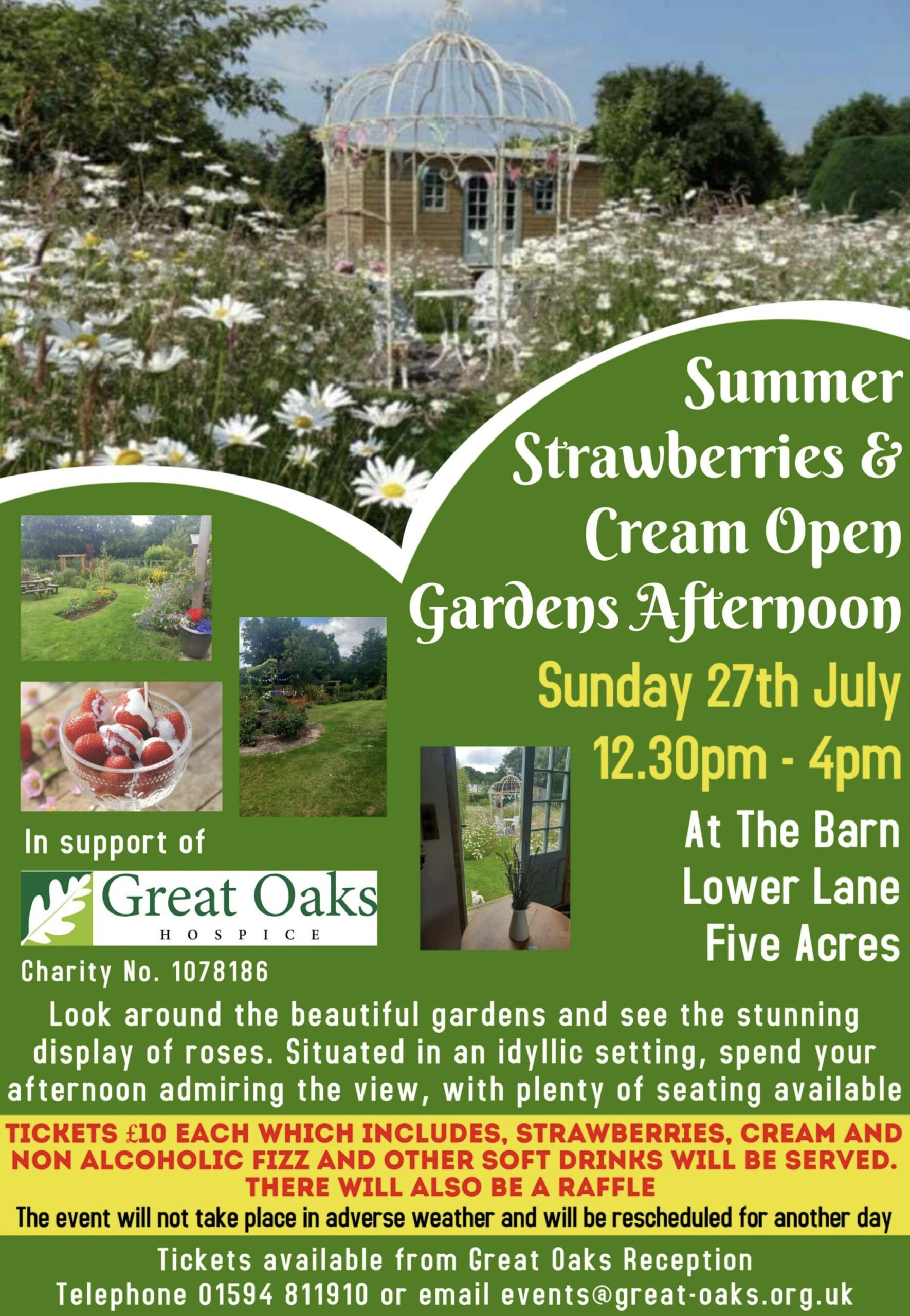 Summer Strawberries & Cream Open Gardens Afternoon